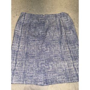 Katherine Barclay Women's Blue White Pencil Straight Stretch Skirt - Size 8